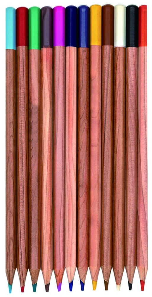 Cedar colored pencils with dipped ends — KS0611