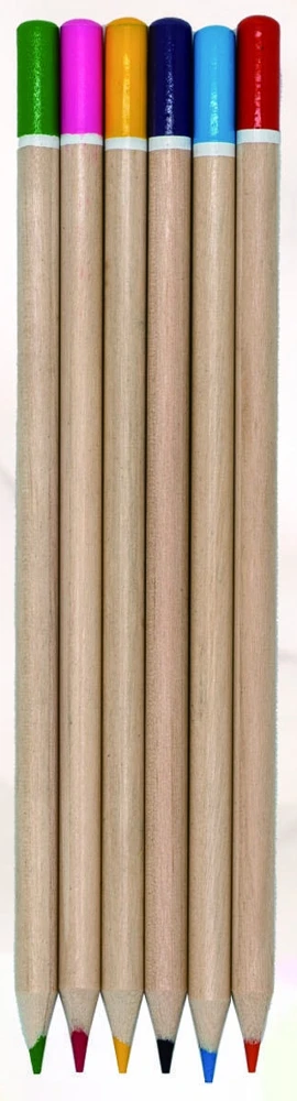 Natural wood colored pencils with dipped ends — KS0613