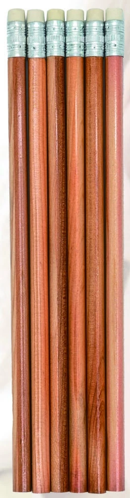 Cedar graphite pencils with silver ferrules — KS1711