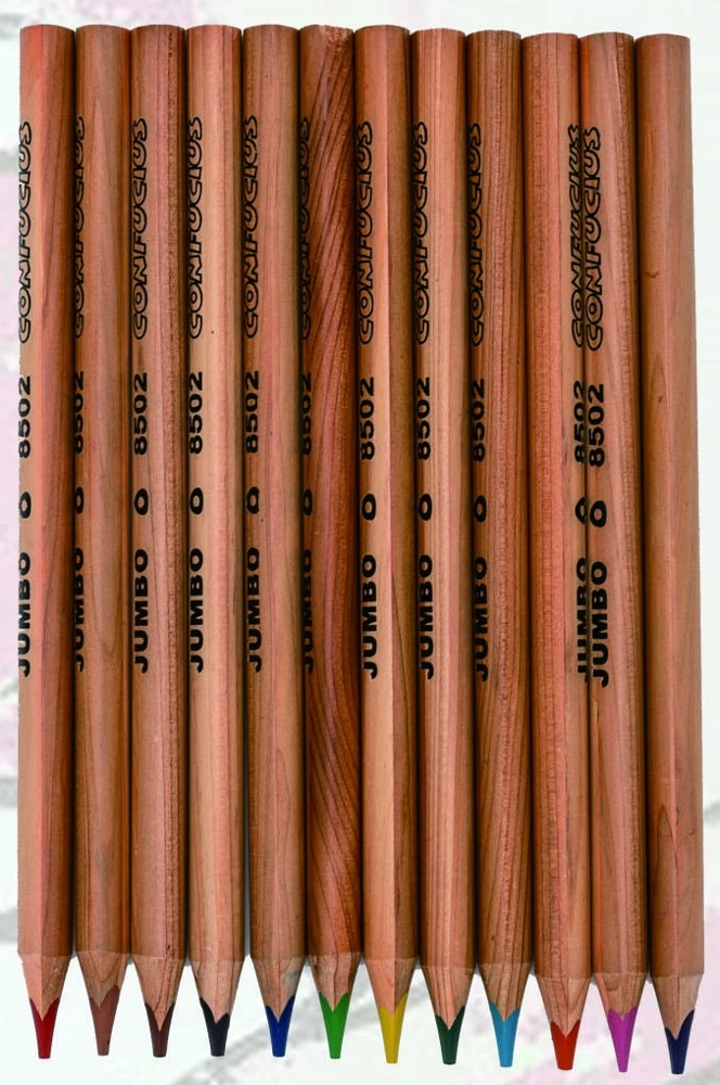 Natural cedar jumbo colored pencils — KS1801