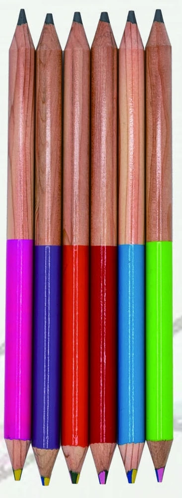 Double ended cedar jumbo colored pencils — KS1824