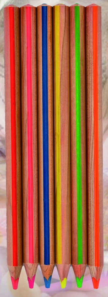 Stripe finish jumbo cedar colored pencils — KS1826