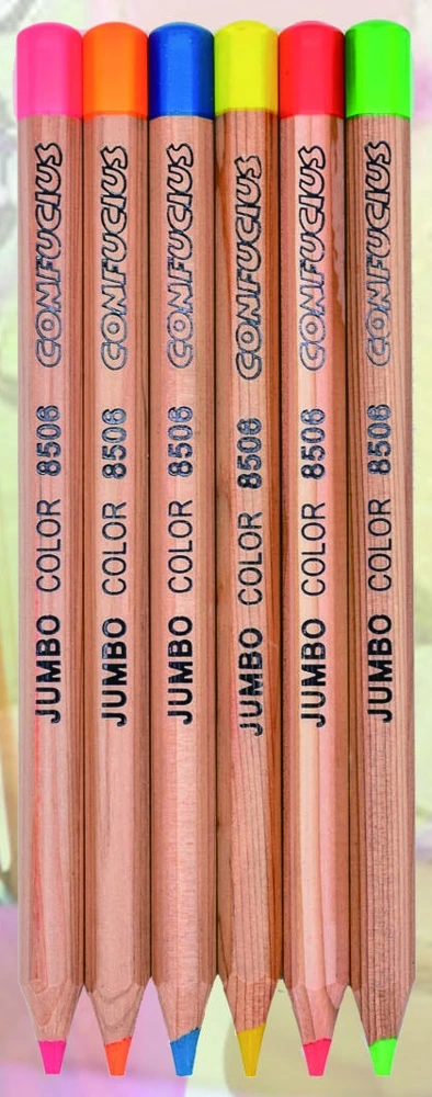 Neon color cedar jumbo pencils — KS1828