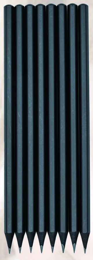 Faceted black wood graphite pencils — KS1919
