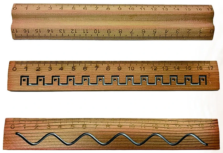 Wooden rulers with pattern guides — KS3021