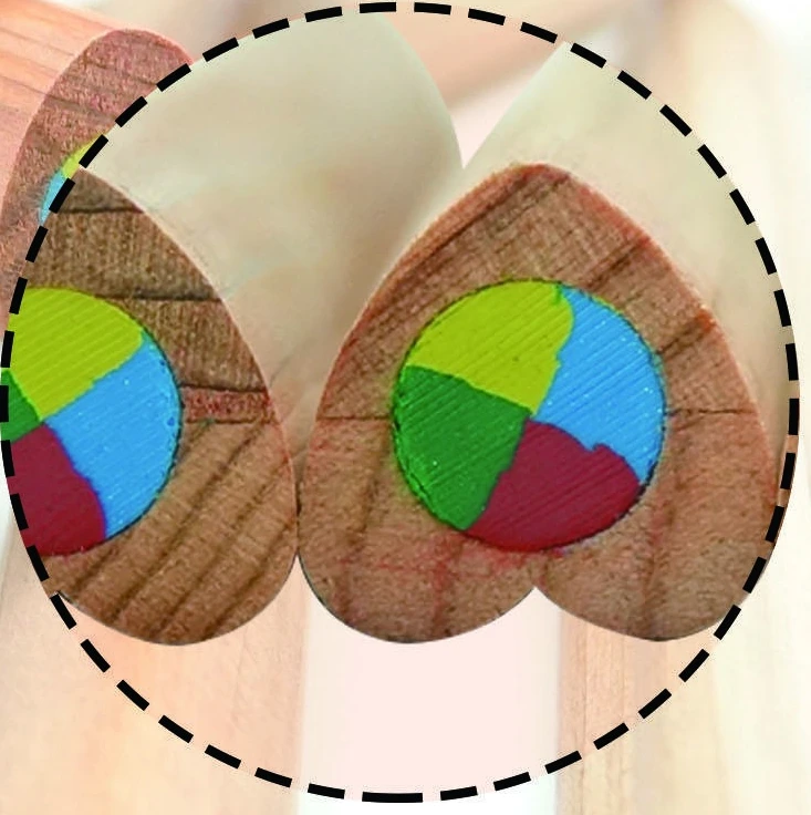 Heart-shaped multicolor lead pencils — KS4017