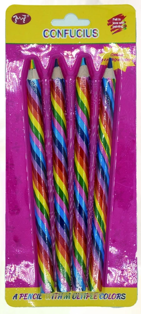 Multicolor lead pencils in blister pack — KS4042