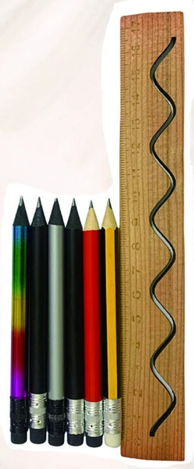 Pencil and wooden ruler set — KS4043