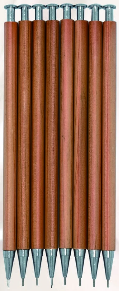 Wood-barrel pencils with metallic tops — KSP001